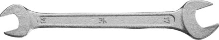Ключ рожковый гаечный ЗУБР &quot;СТАНДАРТ&quot;, оцинкованный, 14х17мм 27115-14-17 купить в Уфе