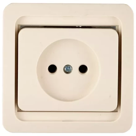 Розетка СВЕТОЗАР "ГАММА" одинарная, цвет бежевый, 16А/~250В SV-54100-B купить в Уфе