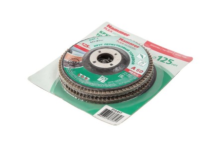Круг Лепестковый Торцевой (КЛТ) HAMMER Ф125х22 P60 купить в Уфе