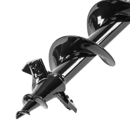 Шнек для грунта ER-80, диаметр 80 мм, длина 800 мм,соединение 20 мм, съемный нож Denzel 56005 купить в Уфе