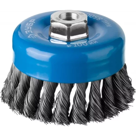 ЗУБР "ПРОФЕССИОНАЛ". Щетка чашечная для УШМ, плетеные пучки стальной проволоки 0,5мм, 100ммхМ14 35275-100_z02 купить в Уфе