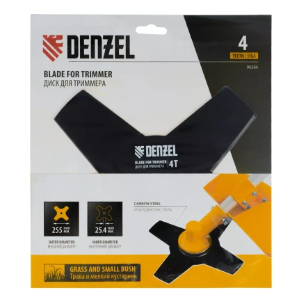 Диск для триммера , 255 х 25,4   4 лезвия Denzel 96366 купить в Уфе