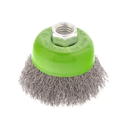 Щетка для УШМ, 65 мм, М14, &quot;чашка&quot;, витая проволока 0.3 мм Сибртех 746037 купить в Уфе