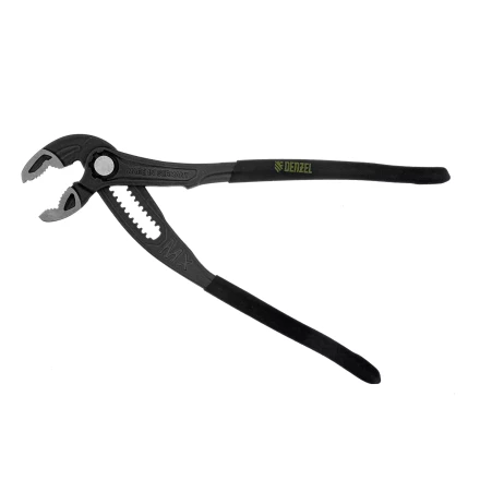 Клещи переставные Denzel 17906, кнопочный механизм, обливные рукоятки, 250 мм купить в Уфе