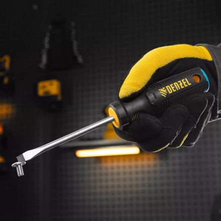 Отвертка, SL6x100 мм, S2, 3к рукоятка Denzel 121987 купить в Уфе