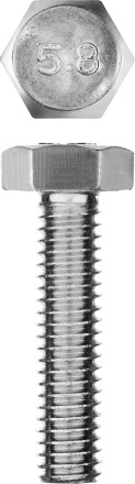 Болт ГОСТ 7798-70, M6 x 25 мм, 7 шт, кл. пр. 5.8, оцинкованный, ЗУБР 303086-06-025 купить в Уфе