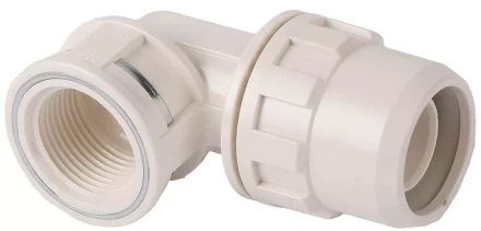 Муфта ЗУБР "ШиреФит" соединительная угловая 90°, "штуцер с гайкой - внутренняя резьба", 32мм-1" 51466-32-1 купить в Уфе