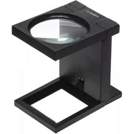 Лупа ЗУБР "МАСТЕР" складная на подставке, светодиодная подсветка, 3 кратное увеличение, диаметр 90мм 40542-90 купить в Уфе