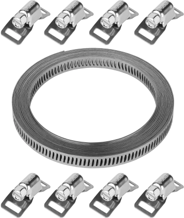Набор хомут нержавеющий 3м х 8мм 8 замков серия ПРОФЕССИОНАЛ купить в Уфе
