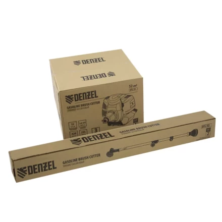 Триммер бензиновый DTL-52, 52 см3, неразъемная штанга, состоит из 2 частей Denzel 96265 купить в Уфе