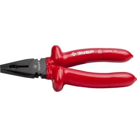 Плоскогубцы ЗУБР &quot;МАСТЕР&quot; &quot;ЭЛЕКТРИК&quot; комбинированные, диэлектрические, высоковольтные до ~1000В, 180мм 2214-1-18_z02 купить в Уфе