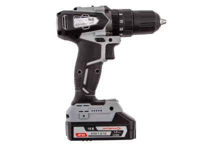 Аккумуляторная дрель-шуруповерт ИНТЕРСКОЛ ДАУ-13/18ВК (573.1.2.70) Li-ion АПИ (кейс, 2 х 1,5Ач, ЗУ) купить в Уфе