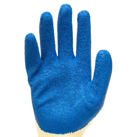 Перчатки трикотажные, полиэфирные, латексное рельефное покрытие, размер 8// Сибртех 677515 купить в Уфе