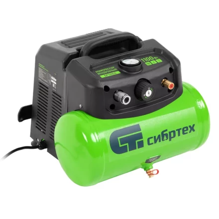Компрессор воздушный безмаслянный BL 1100/6 1100Вт, ресивер 6 литров, 180 л/мин// Сибртех 58059 купить в Уфе