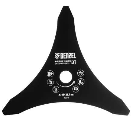 Диск для триммера , 305 х 25,4   3 лезвия, Denzel 96378 купить в Уфе