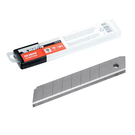 Лезвия, 18 мм, сталь SK5, 10 шт Matrix 793376 купить в Уфе