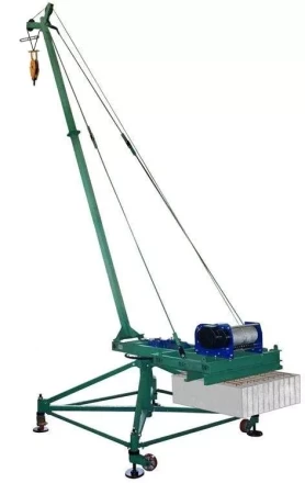 Кран стреловой поворотный &quot;МАСТЕР-3&quot; 1000 кг 50 м с противовесами и колесами 1191050 купить в Уфе