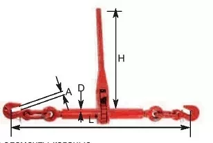 Стяжки цепные для крепления грузов с крюками  р-н 8 тонн L=5 метра купить в Уфе