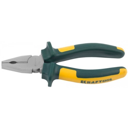 Плоскогубцы KRAFTOOL&quot;KRAFT-MAX&quot;комб,Cr-Mo,маслобензост двухкомп рукоятки,шарнирное соединение с повыш износост,160мм 22011-1-16 купить в Уфе