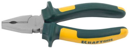 Плоскогубцы KRAFTOOL&quot;KRAFT-MAX&quot;комб,Cr-Mo,маслобензост двухкомп рукоятки,шарнирное соединение с повыш износост,160мм 22011-1-16 купить в Уфе