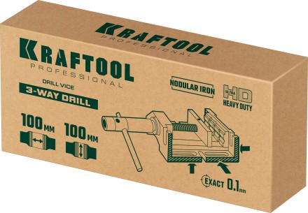 Тиски KRAFTOOL станочные трехсторонние 32716-100 купить в Уфе
