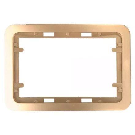 Панель СВЕТОЗАР "ГАММА" накладная для двойных розеток, цвет золотой металлик, 1 гнездо SV-54145-2-GM купить в Уфе