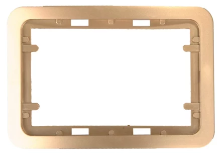 Панель СВЕТОЗАР "ГАММА" накладная для двойных розеток, цвет золотой металлик, 1 гнездо SV-54145-2-GM купить в Уфе
