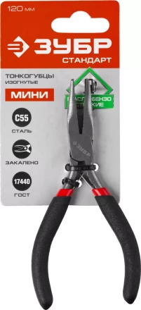 Тонкогубцы ЗУБР &quot;СТАНДАРТ&quot; изогнутые, 120мм 22169-4 купить в Уфе