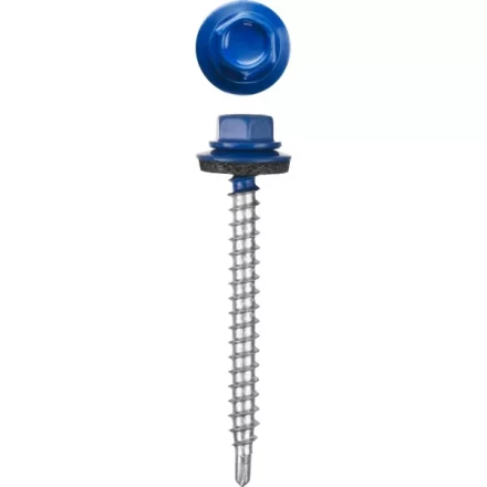 Саморезы СКМ кровельные, RAL 5005 синий насыщенный, 19 x 5.5 мм, 500 шт, для металлических конструкций, STAYER 30305-55-019-5005 купить в Уфе