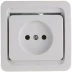 Розетка СВЕТОЗАР &quot;ГАММА&quot; одинарная, цвет белый, 16А/~250В SV-54100-W купить в Уфе