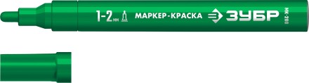 ЗУБР МК-200 зеленый, 1 мм маркер-краска (06326-4) купить в Уфе