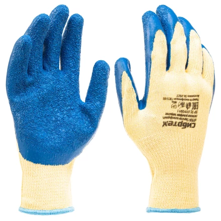 Перчатки трикотажные, полиэфирные, латексное рельефное покрытие, 10// Сибртех 677535 купить в Уфе