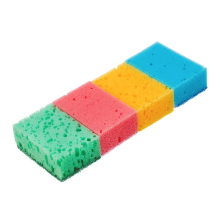 Губки для посуды Coral, 95 x 64 x 36 мм, 4 шт, Home Palisad 923585 купить в Уфе