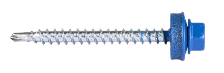 Саморезы ЗУБР &quot;ПРОФЕССИОНАЛ&quot; окраш., RAL 5005 синий насыщен., для крепл. кров. матер. к дерев. обреш., 4.8x50мм, 250шт 4-300315-48-050-5005 купить в Уфе