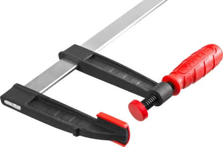 Струбцина ЗУБР &quot;МАСТЕР&quot;, тип &quot;F&quot;, пластмассовая ручка, стальная закаленная рейка, 120х800мм 32150-120-800 купить в Уфе