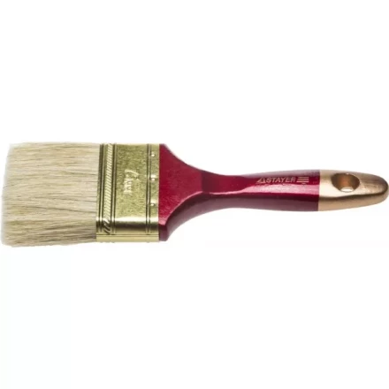 Кисть плоская STAYER "UNIVERSAL-PROFI", светлая натуральная щетина, деревянная ручка, 75мм 0104-075 купить в Уфе