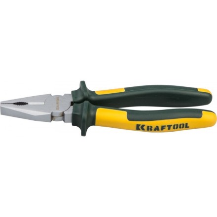 Плоскогубцы KRAFTOOL&quot;KRAFT-MAX&quot;комб,Cr-Mo,маслобензост двухкомп рукоятки,шарнирное соединение с повыш износост,180мм 22011-1-18 купить в Уфе