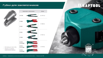 Губки для заклепочников KRAFTOOL 31181-SJ купить в Уфе