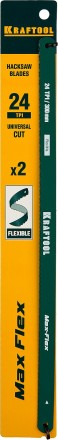 Полотно гибкое Max Flex, KRAFTOOL 15941-24-S2, безопасное, с волнообразной разводкой, 24 TPI, 2шт, 300мм 15941-24-S2 купить в Уфе