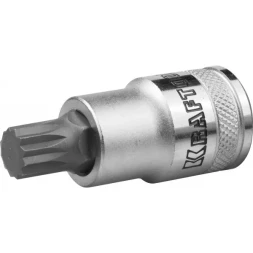 Торцовая бита-головка KRAFTOOL "INDUSTRIE QUALITAT", материал S2, SPLINE, сатинированная, 1/2", M14 27911-14_z01