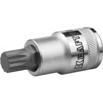 Торцовая бита-головка KRAFTOOL &quot;INDUSTRIE QUALITAT&quot;, материал S2, SPLINE, сатинированная, 1/2&quot;, M14 27911-14_z01 купить в Уфе