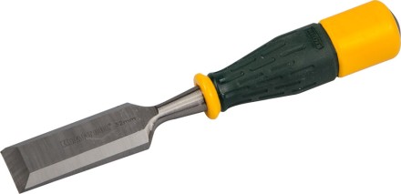 Стамеска KRAFTOOL &quot;EXPERT&quot; упрочненное полотно, ударочпрочная двухкомп ручка, стальной затыльник для ударных работ,32мм 1815-32_z01 купить в Уфе