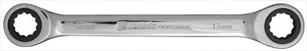 Ключ накидной трещоточный 16х17мм CrV зеркальный хром MATRIX PROFESSIONAL 14505 купить в Уфе
