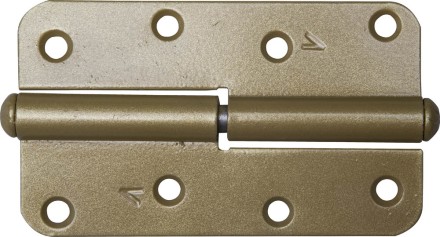 Петля накладная стальная &quot;ПН-110&quot;, цвет золотой металлик, левая, 110мм 37653-110L купить в Уфе