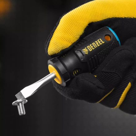 Отвертка, SL6x38 мм, S2, 3к рукоятка Denzel 122017 купить в Уфе