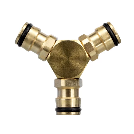 Тройник для разветвления или соединения, штуцерный, латунный Palisad 665688 купить в Уфе