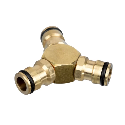 Тройник для разветвления или соединения, штуцерный, латунный Palisad 665688 купить в Уфе