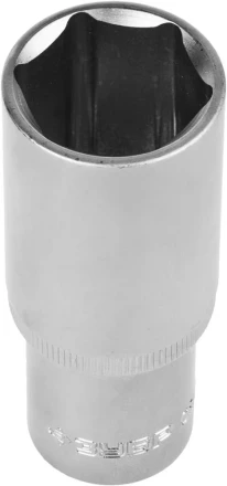 Головка торцовая ЗУБР &quot;МАСТЕР&quot; (1/2&quot;), удлиненная, Cr-V, FLANK, хроматированное покрытие, 22мм 27726-22 купить в Уфе