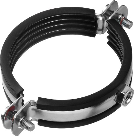 Хомут трубный с гайкой, оцинкованный, 2 1/2&quot;, 6шт, ЗУБР Мастер 37850-75-80 37850-75-80 купить в Уфе