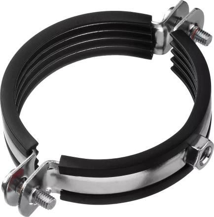 Хомут трубный с гайкой, оцинкованный, 2 1/2&quot;, 6шт, ЗУБР Мастер 37850-75-80 37850-75-80 купить в Уфе